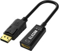 Displayport to HDMI Adapter Cable, 4K@30Hz 2K@60Hz 1080P Gold-Plated DP (Display Port) PC to HDMI Monitor Converter (Uni-Directional & Male to Female),Compatible for HP NVIDIA & More