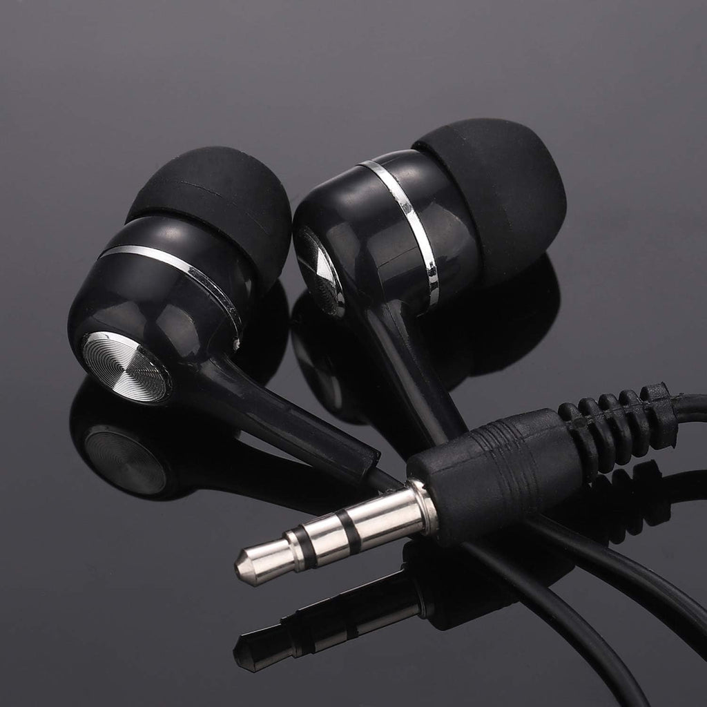 Bulk Earbuds Headphones Wholesale Earphones 50 Pack,Disposable Ear Buds Headsets for Kids School Classroom Students (Black)