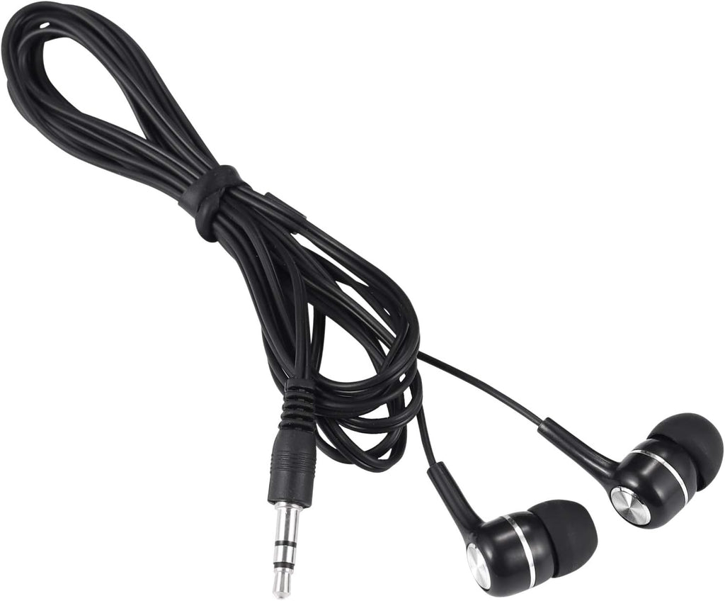 Bulk Earbuds Headphones Wholesale Earphones 50 Pack,Disposable Ear Buds Headsets for Kids School Classroom Students (Black)
