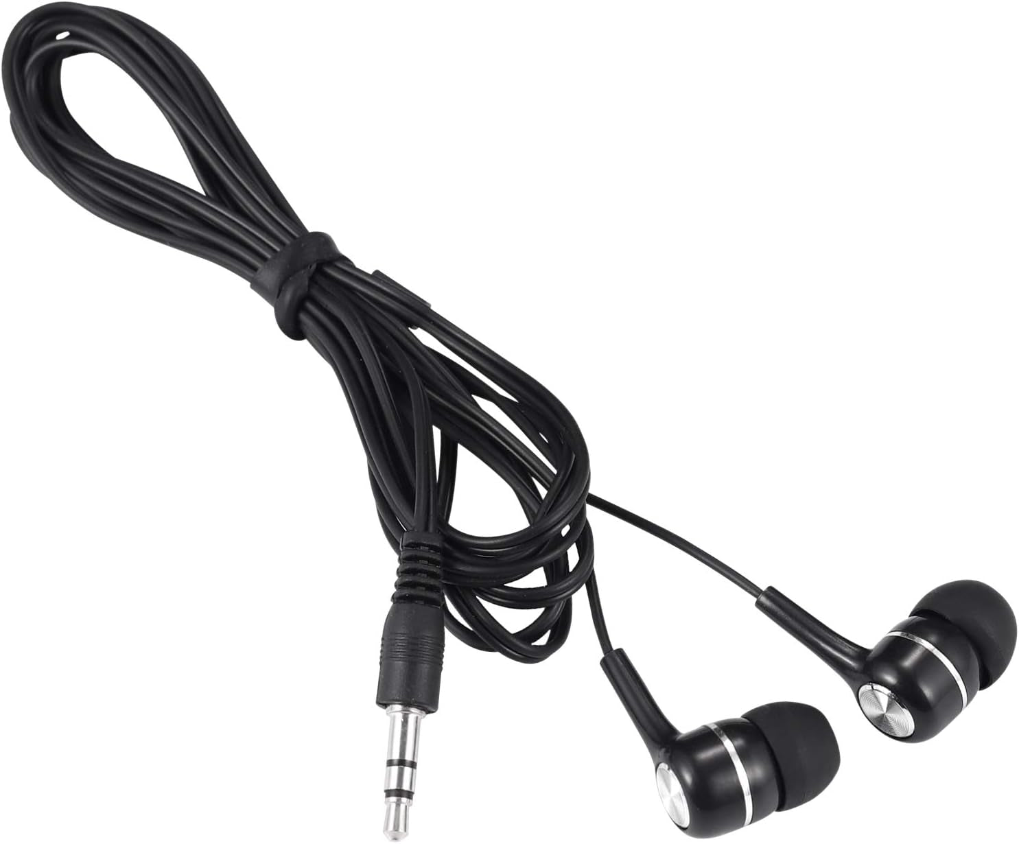 Bulk Earbuds Headphones Wholesale Earphones 50 Pack,Disposable Ear Buds Headsets for Kids School Classroom Students (Black)