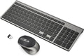 Wireless Keyboard Mouse Combo,  2.4G Ergonomic Computer Keyboard,Ergonomic Wireless Mouse for Pc,Windows, Laptop, Desktop, Chromebook,Mac-Grey