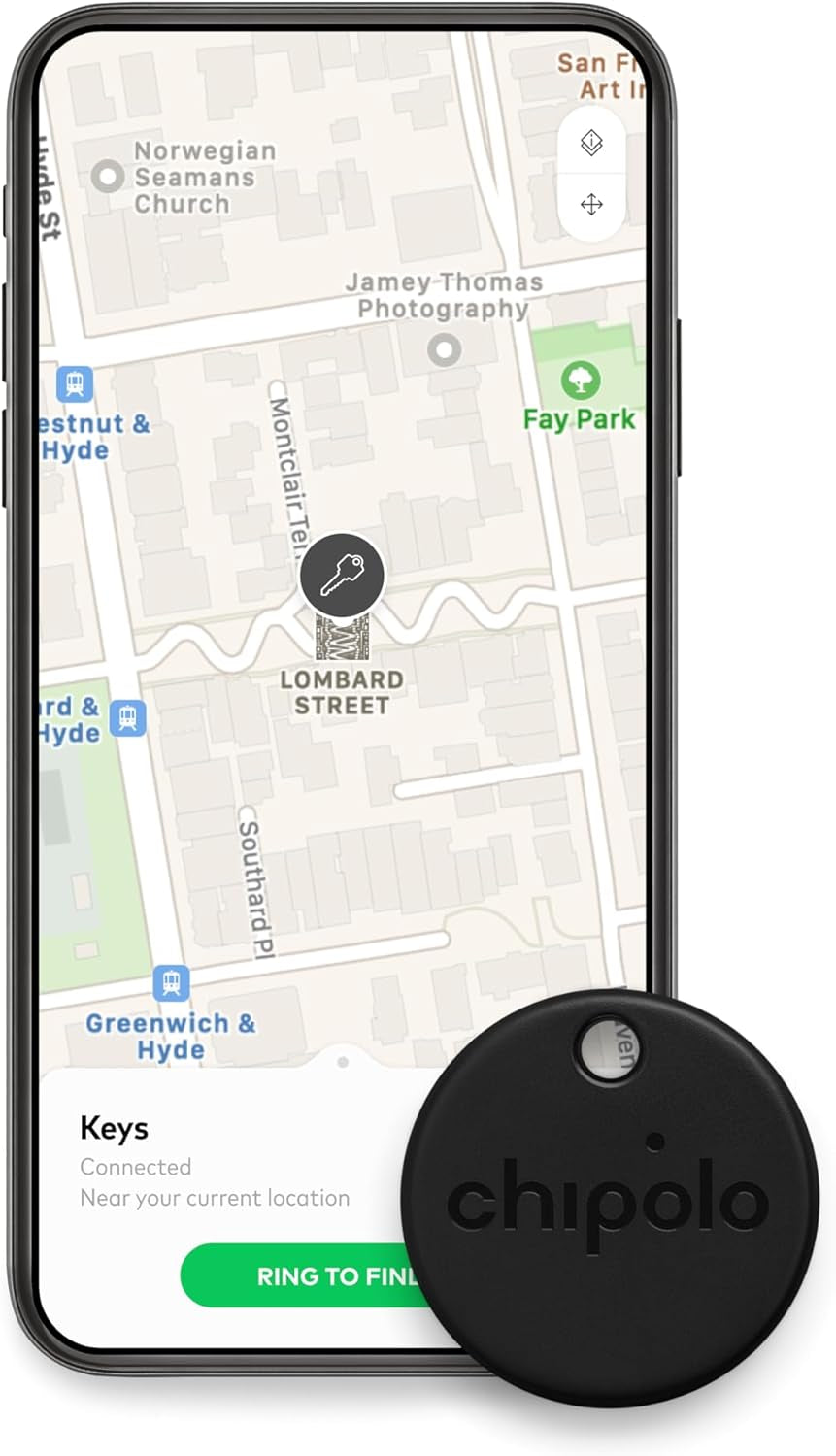 ONE - Key Finder, Bluetooth Tracker for Keys, Backpack, Item Finder, Premium Features, Out of Range Alerts, Works with  App (Ios & Android Compatible) (Blue, Black, RED, White)