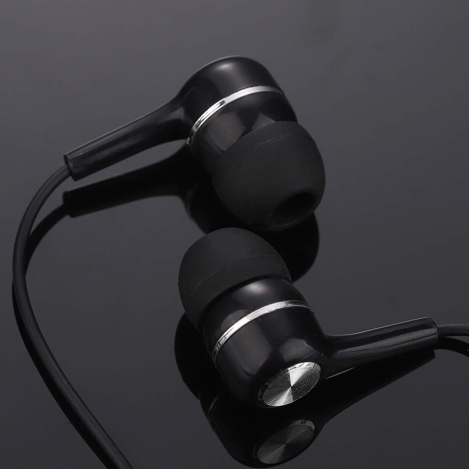 Bulk Earbuds Headphones Wholesale Earphones 50 Pack,Disposable Ear Buds Headsets for Kids School Classroom Students (Black)