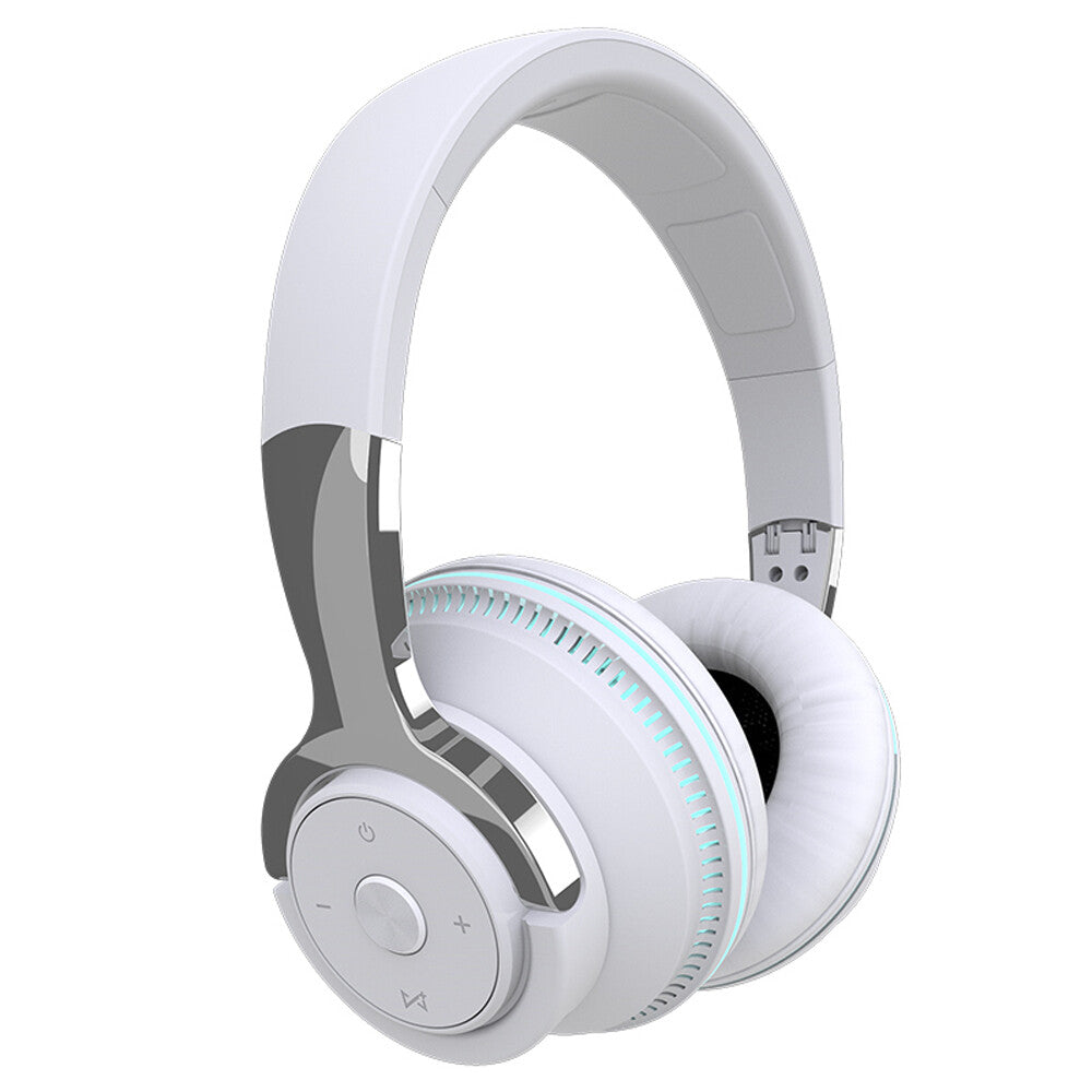 Wireless Bluetooth 5.1 Headphones over Ear LED Headset Stereo Noise Cancelling