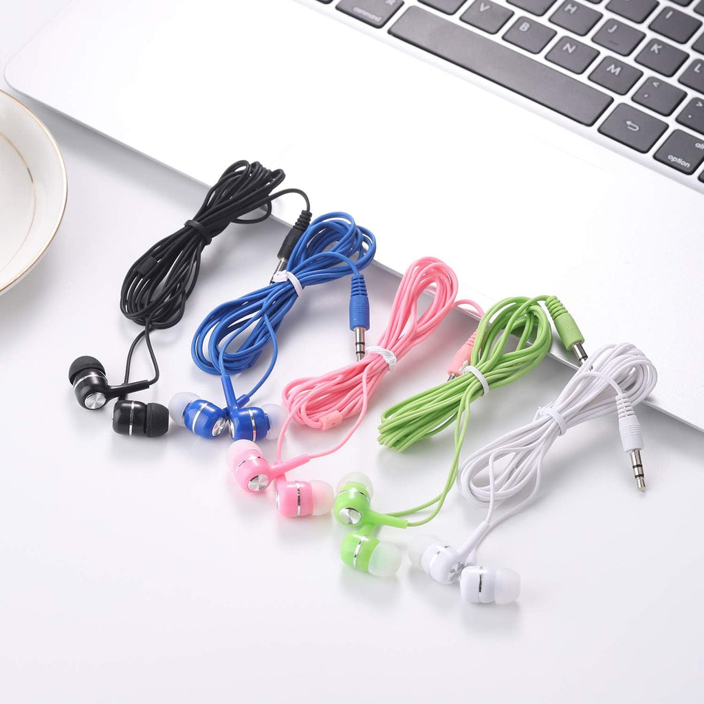 Bulk Earbuds Headphones Wholesale Earphones 50 Pack,Disposable Ear Buds Headsets for Kids School Classroom Students (Black)