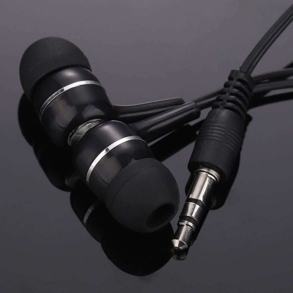 Bulk Earbuds Headphones Wholesale Earphones 50 Pack,Disposable Ear Buds Headsets for Kids School Classroom Students (Black)