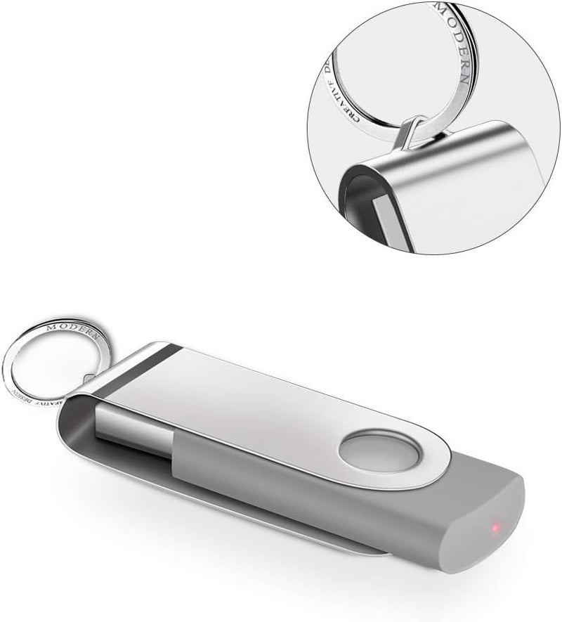 2GB Flash Drive,  Thumb Drives 20 Pack, 2 Gig USB Drive with Lanyards Metal Swivel 2GB USB Memory Stick Pen Drive with LED Indicator(20 Mixed Color)