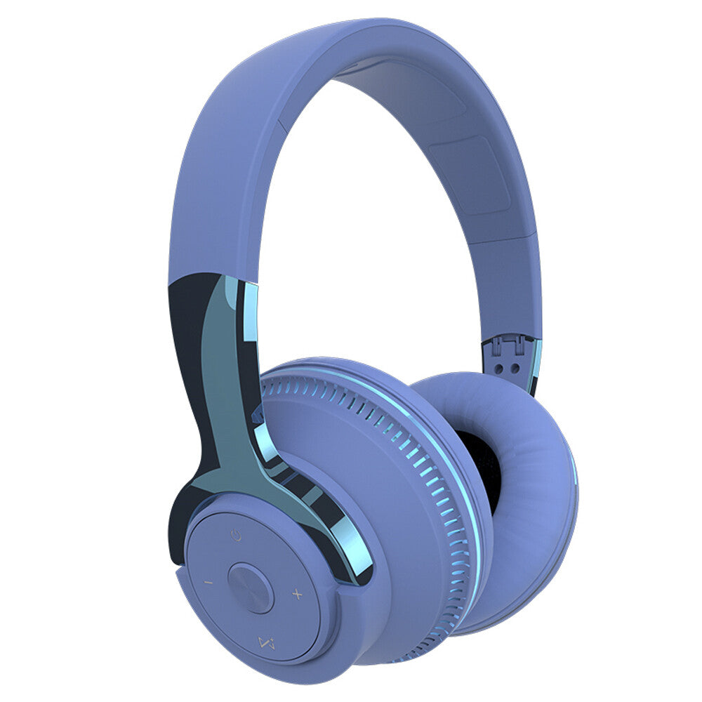 Wireless Bluetooth 5.1 Headphones over Ear LED Headset Stereo Noise Cancelling