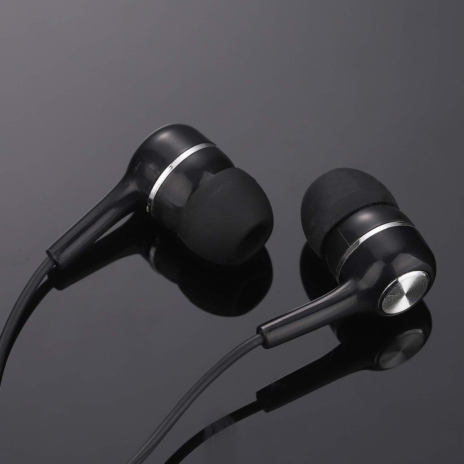Bulk Earbuds Headphones Wholesale Earphones 50 Pack,Disposable Ear Buds Headsets for Kids School Classroom Students (Black)