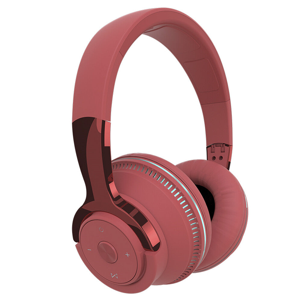 Wireless Bluetooth 5.1 Headphones over Ear LED Headset Stereo Noise Cancelling