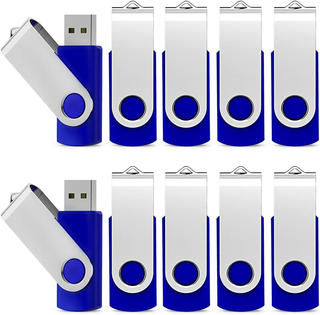 USB Flash Drive 32Gb Thumb Drive 10 Pack 32 GB Flash Drives Bulk, Blue