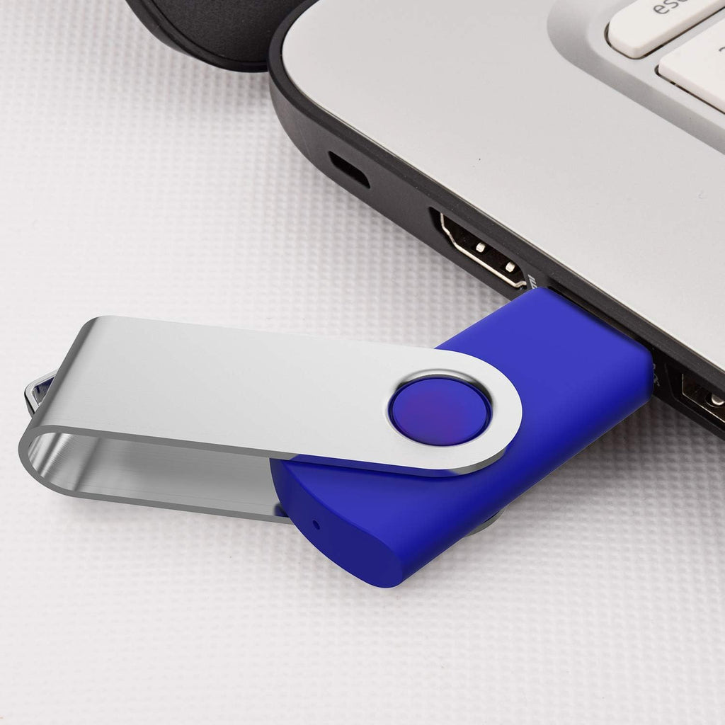 USB Flash Drive 32Gb Thumb Drive 10 Pack 32 GB Flash Drives Bulk, Blue